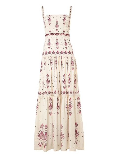 Agua By Agua Bendita Lima floral-print maxi dress - Neutrals