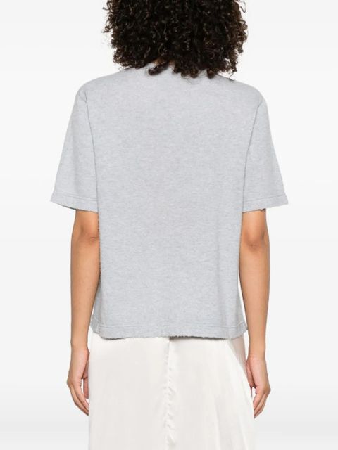 The Row raw-edge cotton top - Grey