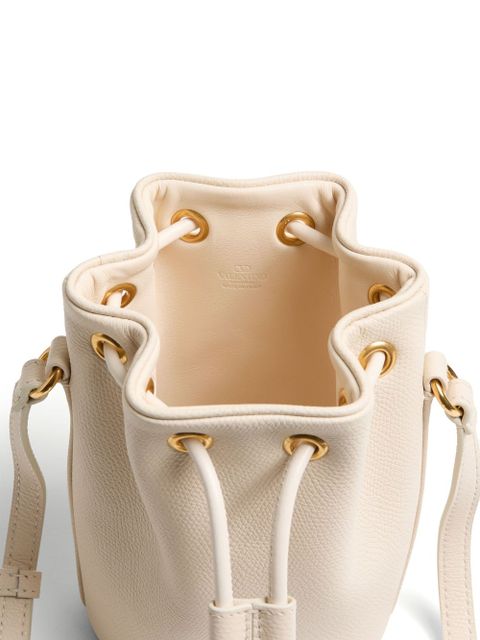 Valentino Garavani mini VLogo Signature bucket bag - Neutrals