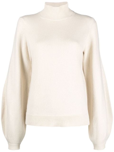 Chloé roll-neck cashmere jumper - White
