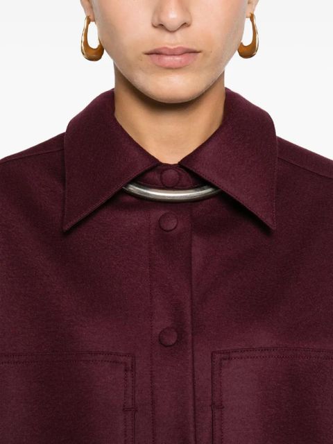 Jil Sander long-sleeve wool shirt - Red