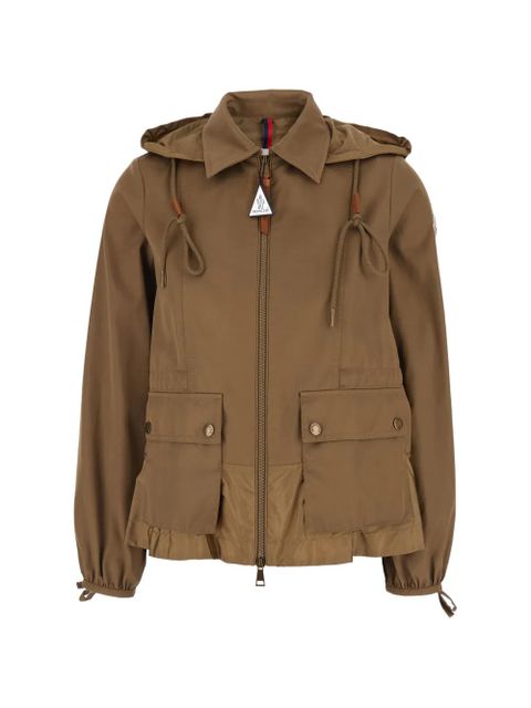 Moncler Adenium hooded patch-pocket jacket - Brown - zdjęcie produktu nr 1