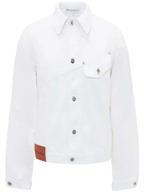JW Anderson cropped twisted denim jacket - White - zdjęcie produktu nr 1