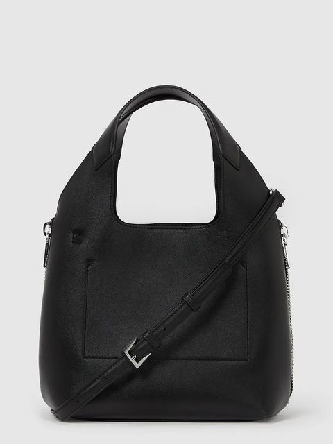 Karl Lagerfeld torebka skórzana kolor czarny A4W30271 - zdjęcie produktu nr 2