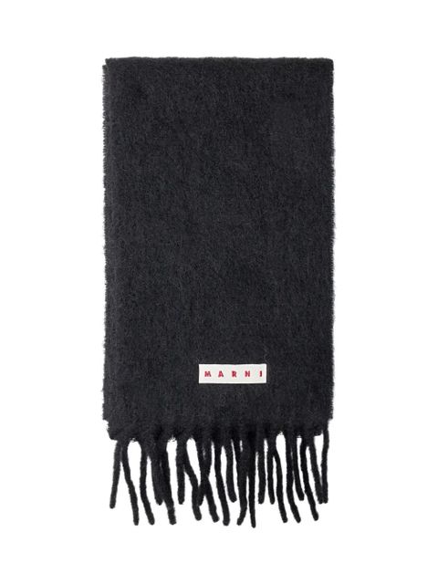 Marni fringed wool scarf - Black - zdjęcie produktu nr 2