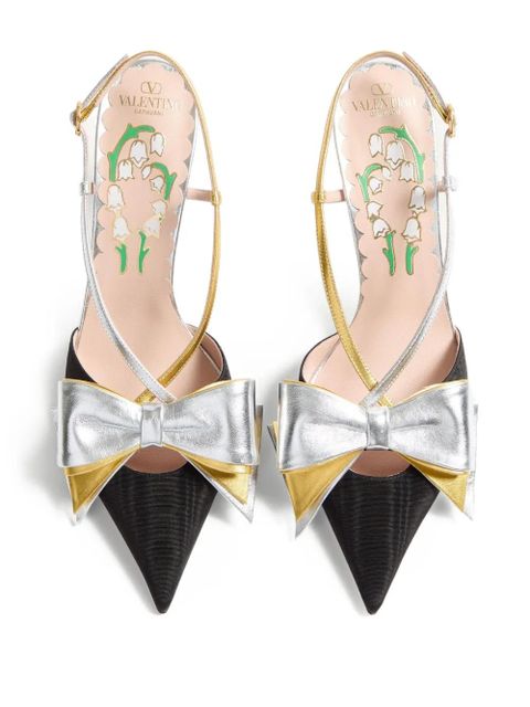 Valentino Garavani 85mm Bowow slingback pumps - Black - zdjęcie produktu nr 2
