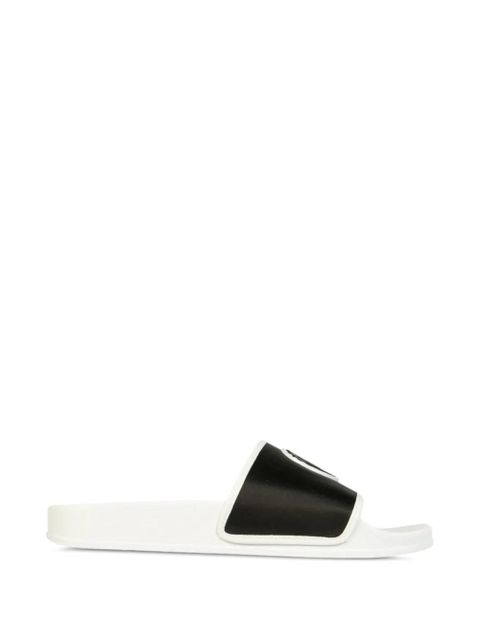 Giuseppe Zanotti logo-patch slides - White - zdjęcie produktu nr 1