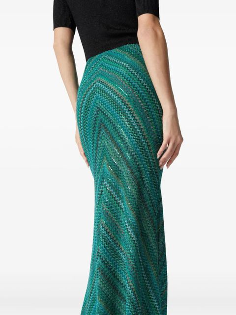 Missoni Zigzag maxi skirt - Green
