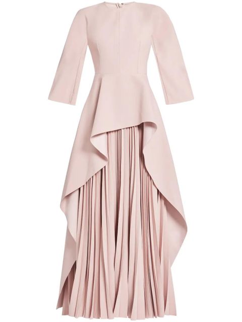 Solace London Maia draped pleated gown - Pink - zdjęcie produktu nr 1