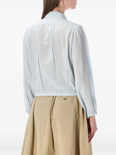 Prada tie-neck blouse - Blue - zdjęcie produktu nr 2