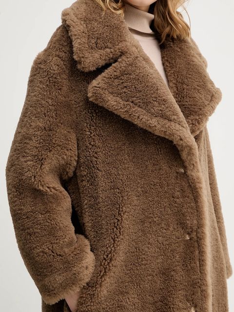 Guess płaszcz EUGENIE kolor brązowy W5BL93 WJ090