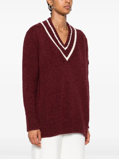 Moncler V-neck sweater - Red
