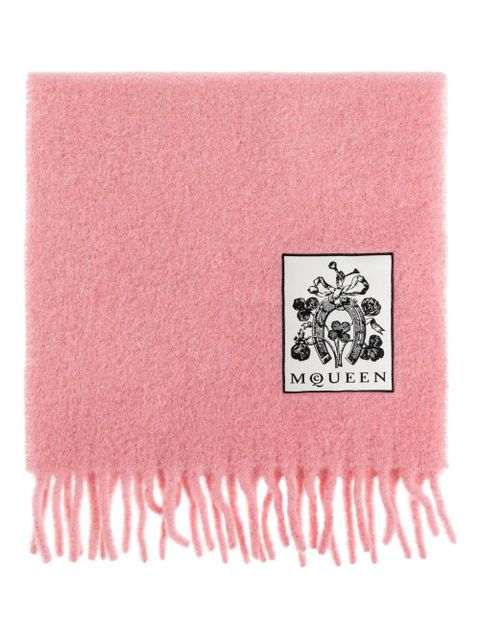 Alexander McQueen wool-blend scarf - Pink