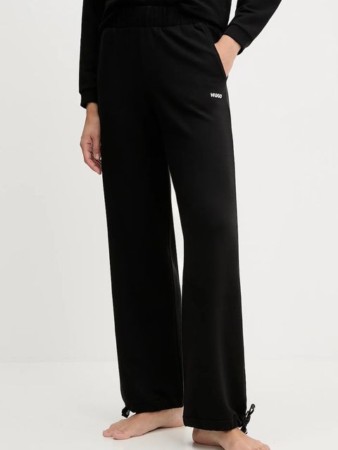 HUGO spodnie lounge CASUAL_PANT damskie kolor czarny gładkie 50556893 - zdjęcie produktu nr 1