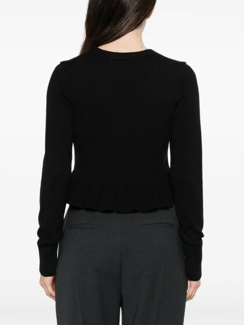 Cecilie Bahnsen Prisca ruffled cardigan - Black