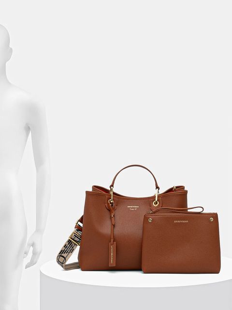 Emporio Armani torebka kolor brązowy EW000360 AF12103 - zdjęcie produktu nr 2