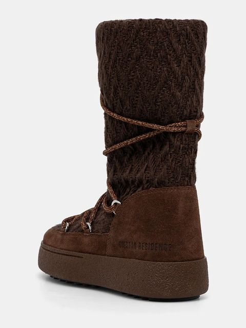 Moon Boot śniegowce MB X GIR LTRACK KNIT kolor brązowy 80D2450230-M062