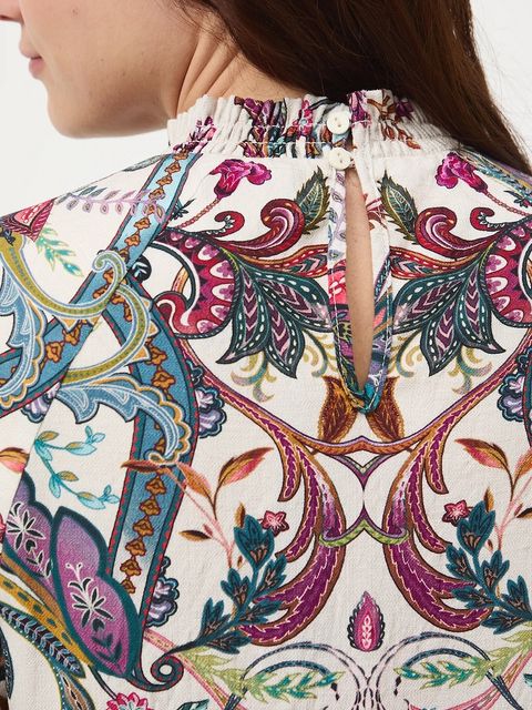 Medicine bluzka damska kolor beżowy wzorzysta