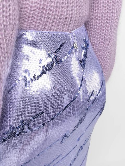 ROTATE BIRGER CHRISTENSEN sequinned midi skirt - Purple - zdjęcie produktu nr 2