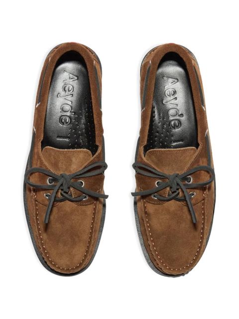 Aeyde Harris lace-up loafers - Brown