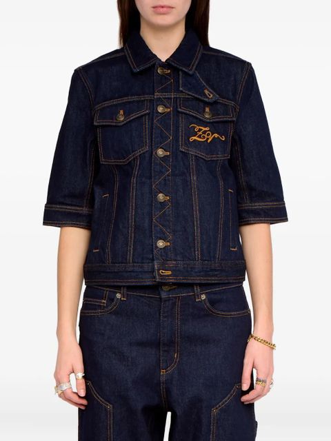Zadig&Voltaire Kyo short-sleeve buttoned jacket - Blue