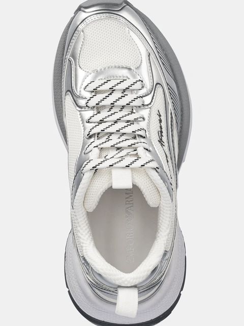 Emporio Armani sneakersy damskie kolor srebrny X3X238 XR388 00520