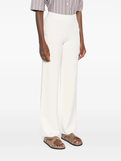 Max Mara elasticated-waist palazzo trousers - White