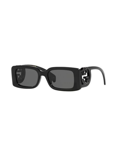 Gucci Eyewear Interlocking G rectangle-frame sunglasses - Black - zdjęcie produktu nr 2