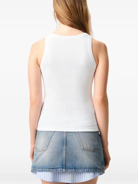 AMI Paris Cotton Ami De Coeur Tanktop - White