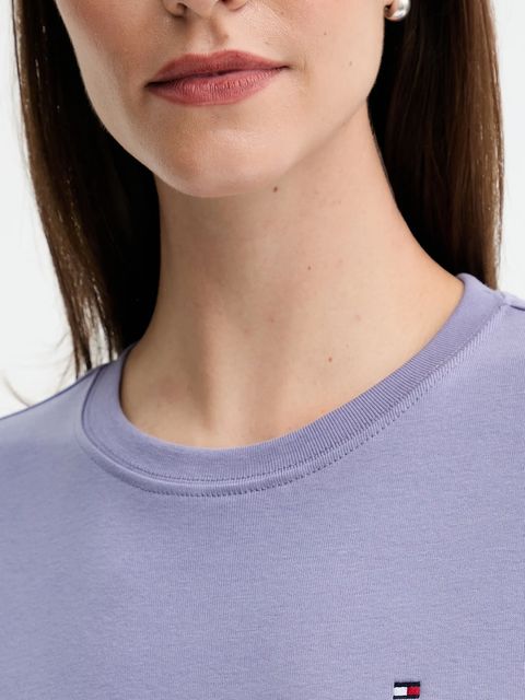 Tommy Hilfiger bluza damska kolor fioletowy z nadrukiem WW0WW39791 - zdjęcie produktu nr 2