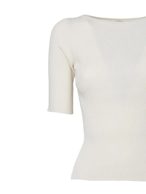 Weekend Max Mara rib-knit T-shirt - White