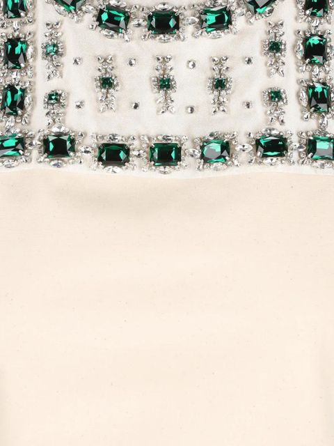 Miu Miu apron embroidered mini dress - Neutrals