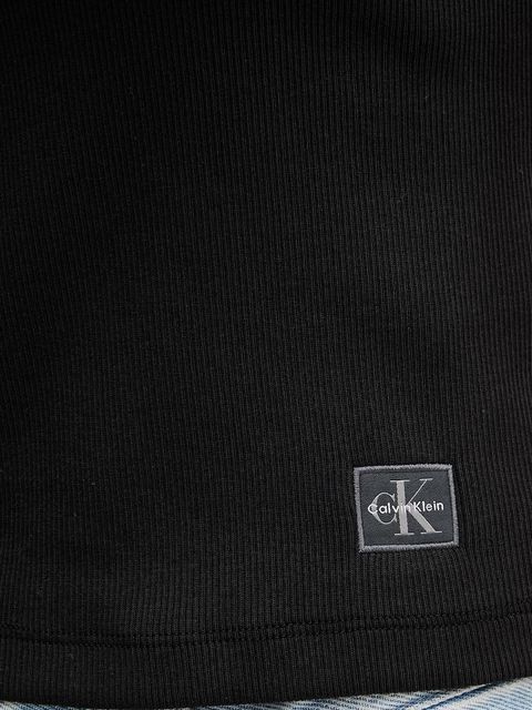 Calvin Klein Jeans top kolor czarny z półgolfem LV047C909G