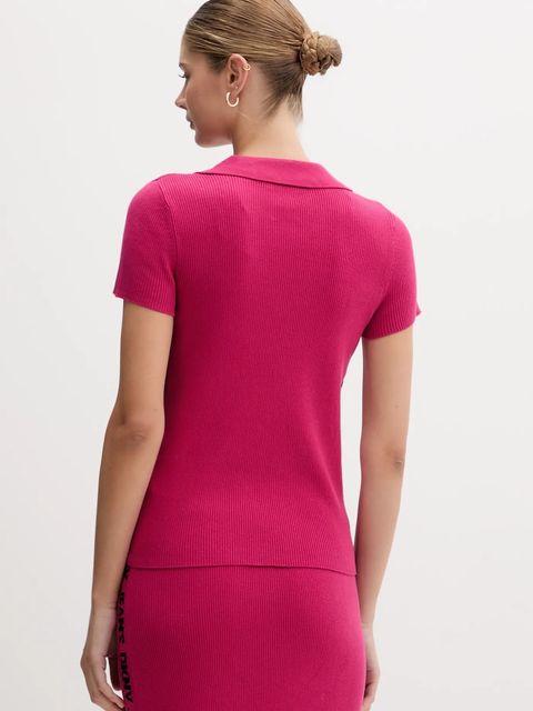 Dkny polo damski kolor różowy DJ4R0188