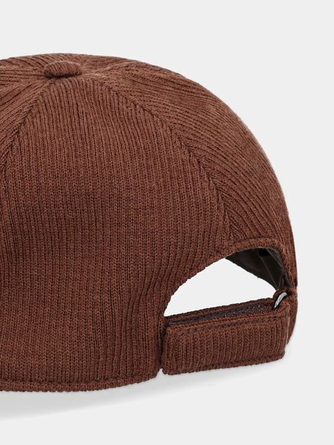 Iceberg czapka z daszkiem z wełną kolor brązowy 7102 6962