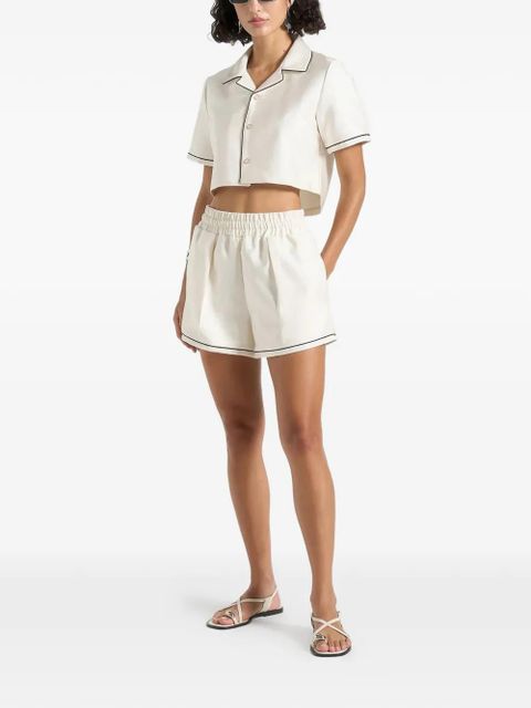 Manière De Voir Melanie elasticated pleated shorts - Neutrals - zdjęcie produktu nr 2