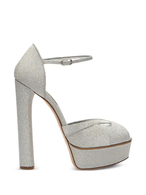 Casadei Flora Solar Eclipse platform sandals - Silver - zdjęcie produktu nr 1