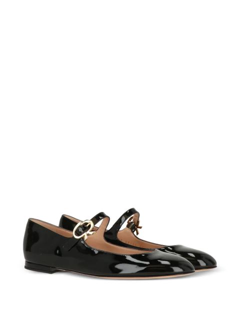 Gianvito Rossi buckle-strap ballet flats - Black - zdjęcie produktu nr 2