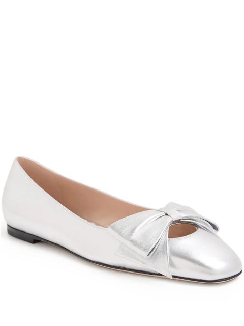 Valentino Garavani bow-detailing ballet flats - Silver - zdjęcie produktu nr 2