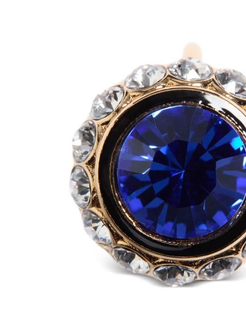 Valentino Garavani Vlogo Signature ring in metal, enamel and crystals - Gold