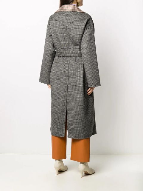 Nanushka reversible check coat - Grey