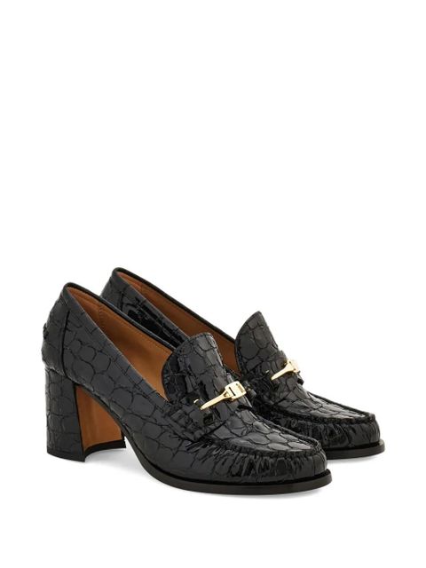 Ferragamo 70mm leather loafers - Black