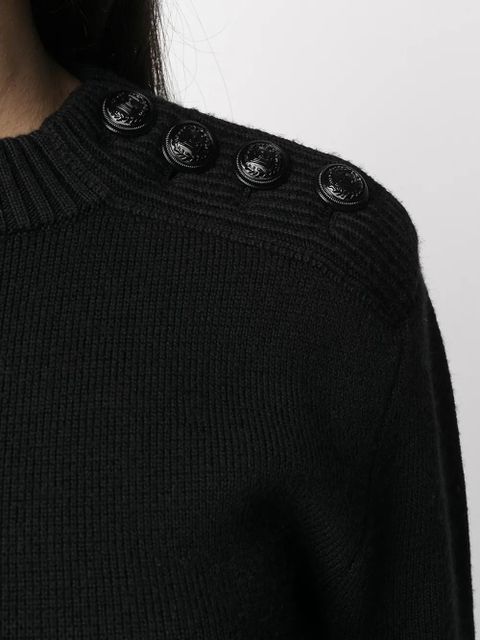 Rabanne crew-neck knit jumper - Black