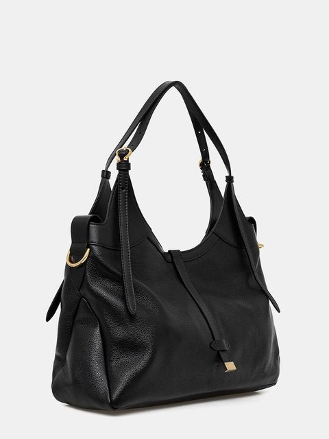 Pollini torebka skórzana kolor czarny PC4400PP0N QA1 - zdjęcie produktu nr 2