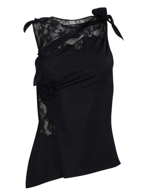 Coperni flower-detail tank top - Black - zdjęcie produktu nr 1