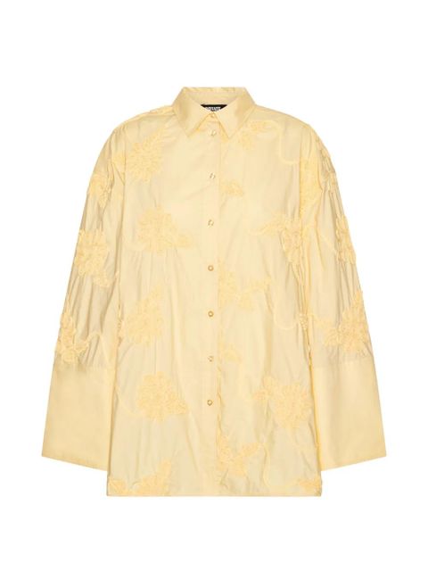 ROTATE BIRGER CHRISTENSEN floral-appliqué oversized shirt - Yellow - zdjęcie produktu nr 1