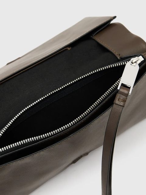 AllSaints portfel skórzany HARLUNA damski kolor brązowy W208XD - zdjęcie produktu nr 2