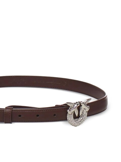 PINKO Love Birds buckle-embellished belt - Brown