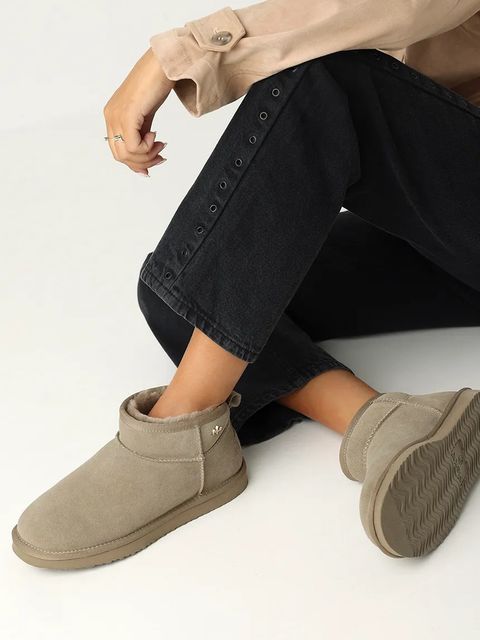 Mexx śniegowce zamszowe KIMO OLYMPIA kolor beżowy MICH2012553W