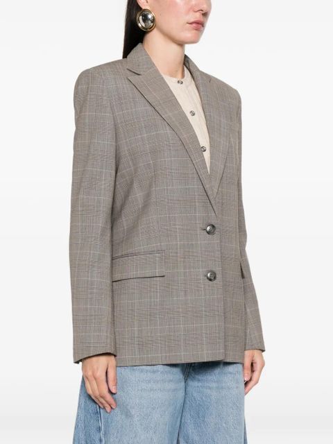 Maje plaid button blazer - Grey